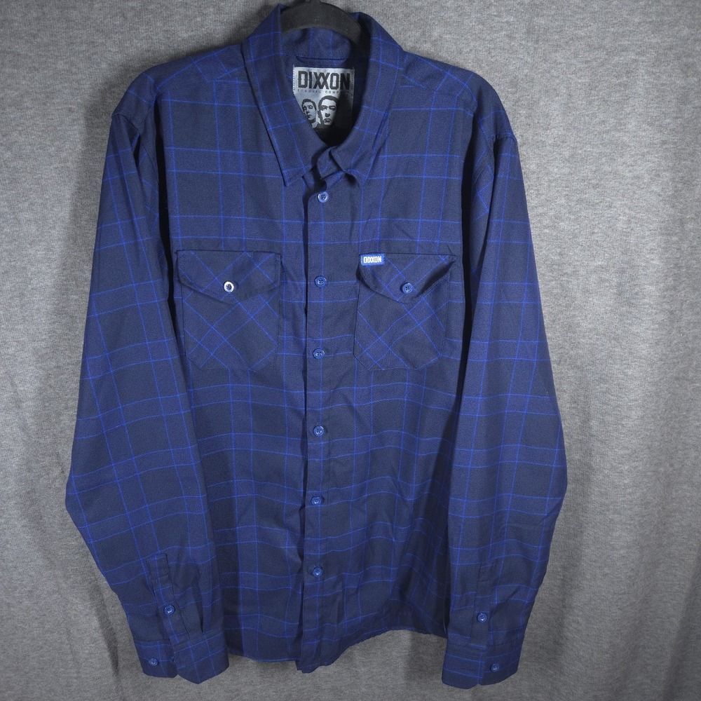 Dixxon Flannel Company The Krays XLT Blue Plaid Button Up Shirt Mens Tall
